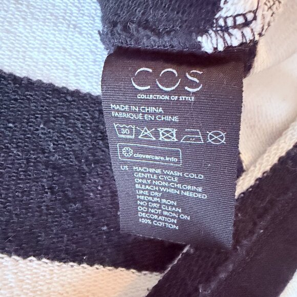 COS Women's Navy Blue & White Stripe Sweater - Size XS - Picture 9 of 9